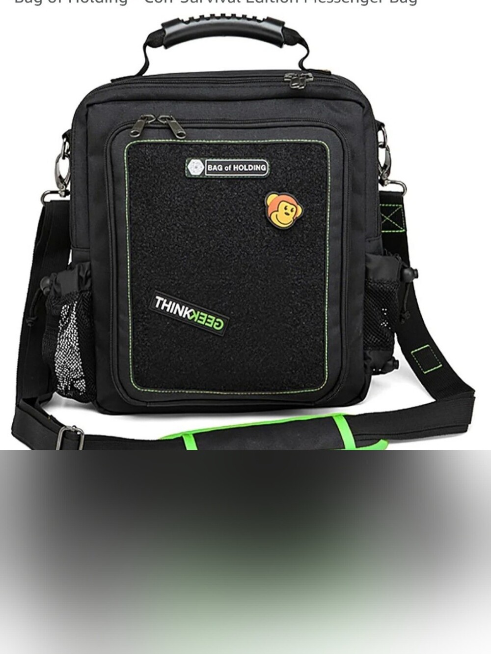 THINKGEEK SURVIVAL EDITION MESSENGER BAG. . BAG OF HOLDING.